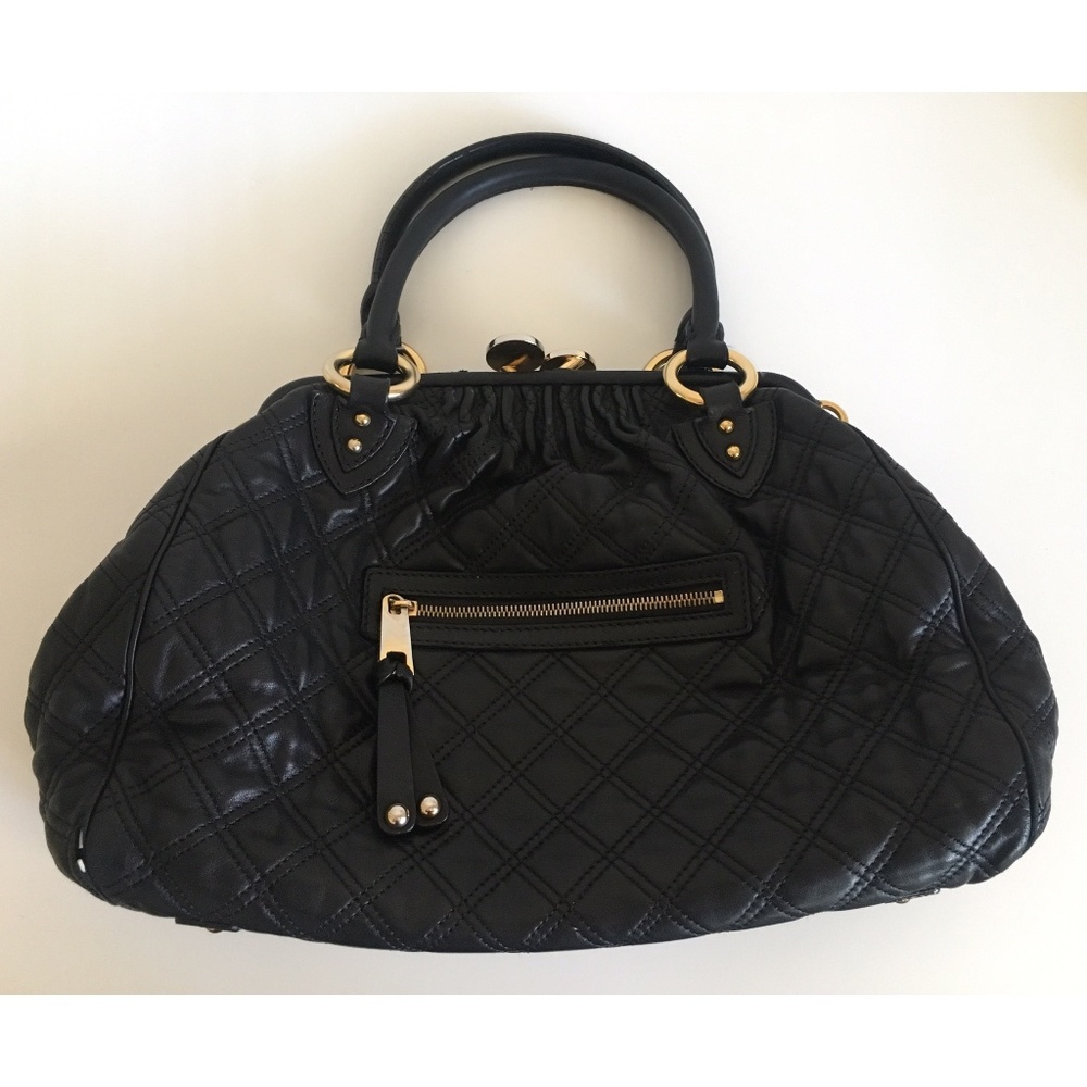 Marc Jacobs Black Leather Stam Bag